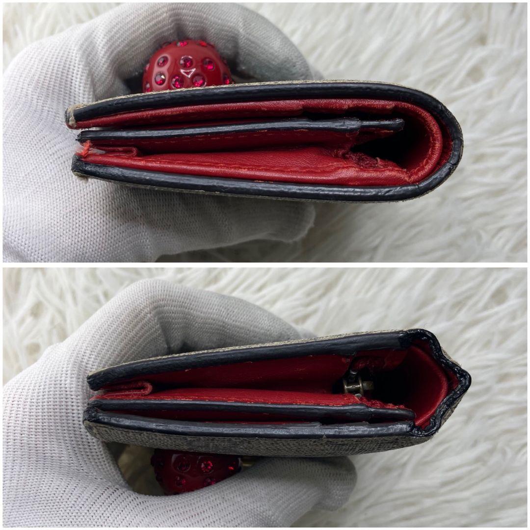 ✨美品✨ GUCCI 二つ折り財布 チェリー GG柄 ストーン抜けナシ