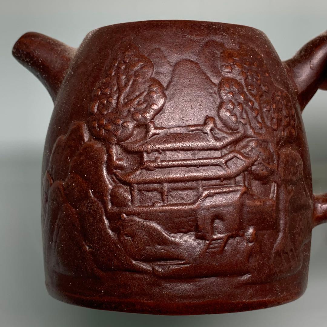 【真作】本物保証　急須陶器　宜興紫砂壺手作り　民家収蔵品　茶道具時代物