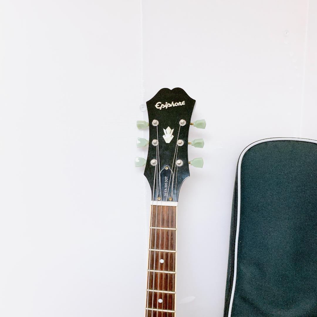 美品 Epiphone エピフォン Dot VS セミアコ エレキギター ケース