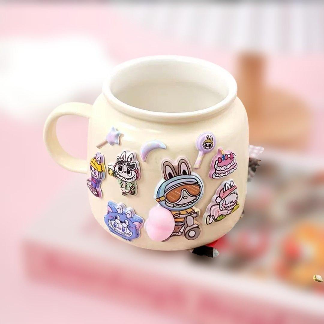 【急速発送】SNS話題 labubu お尻3Dシール60枚セット ぷくぷくシール