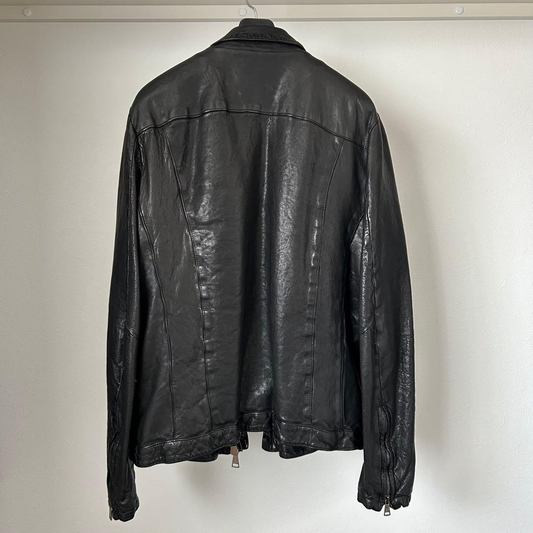 【美品】Giorgio Brato ブラックレザージャケット　50