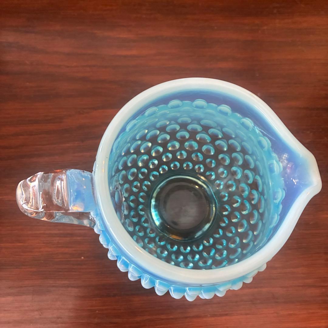 レア！50sアメリカアンティーク　オールドフェントン　ブルーオパールセント水差し