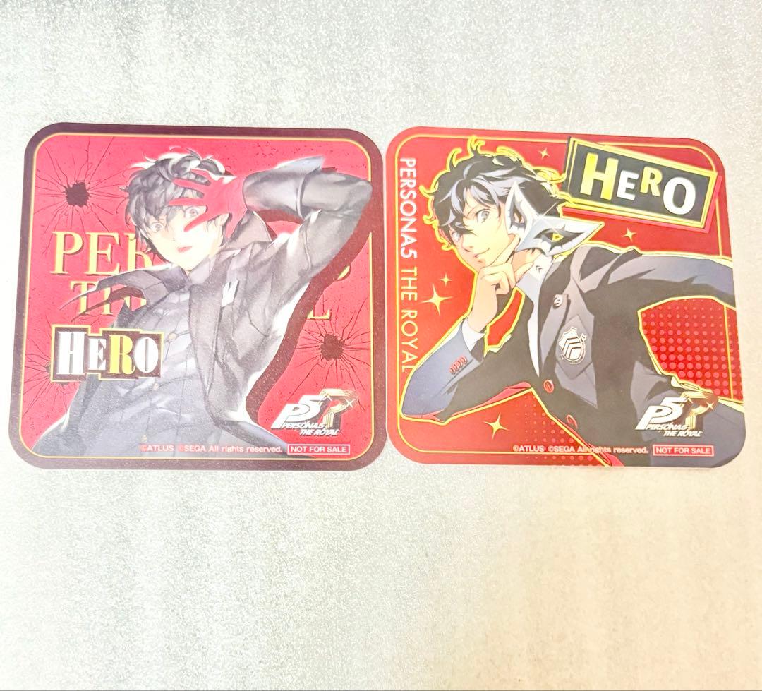 ペルソナ5 主人公　セガコラボカフェ　コースターセット
