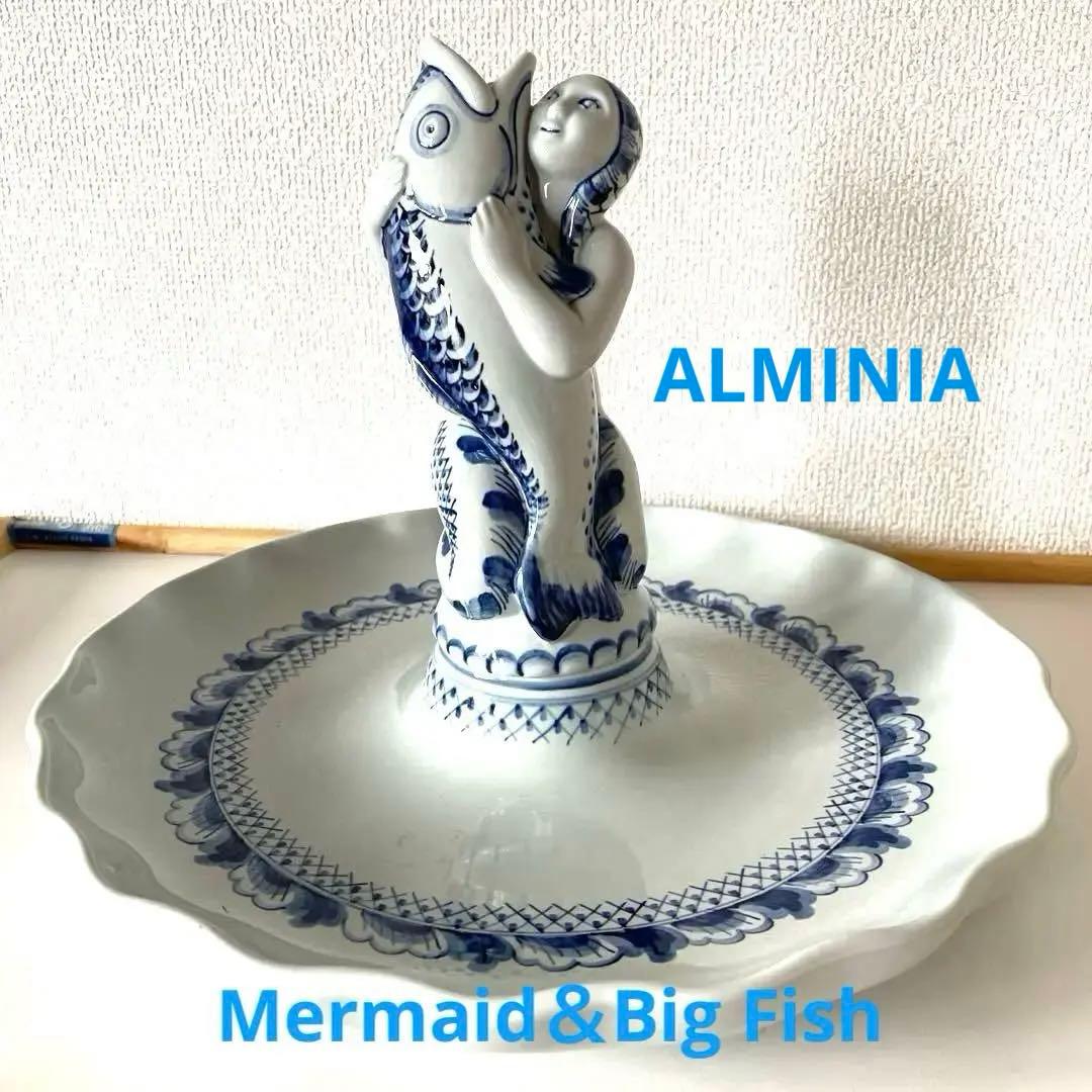 ＊Mermaid and Big fish＊ALUMINIA窯・美術品・