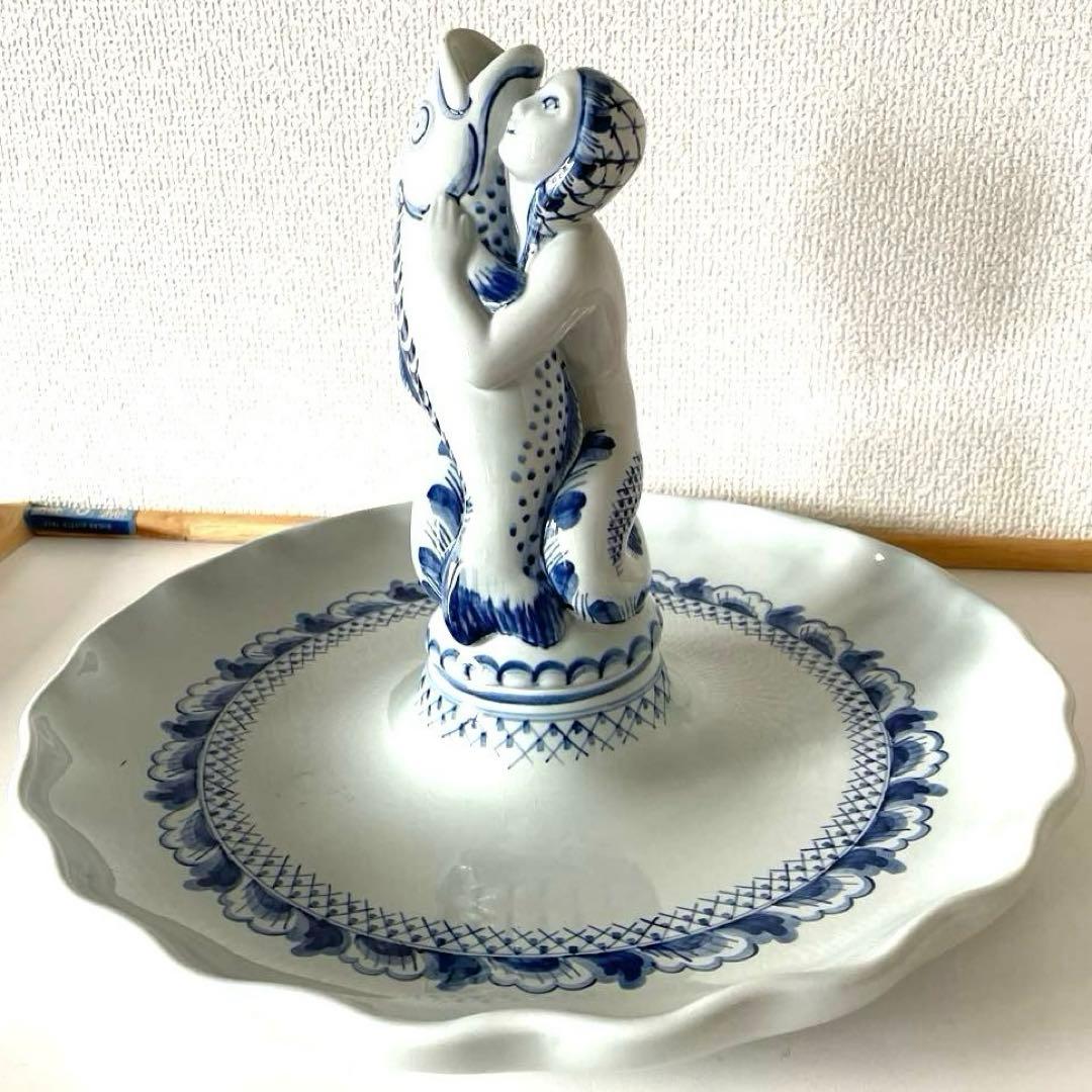 ＊Mermaid and Big fish＊ALUMINIA窯・美術品・