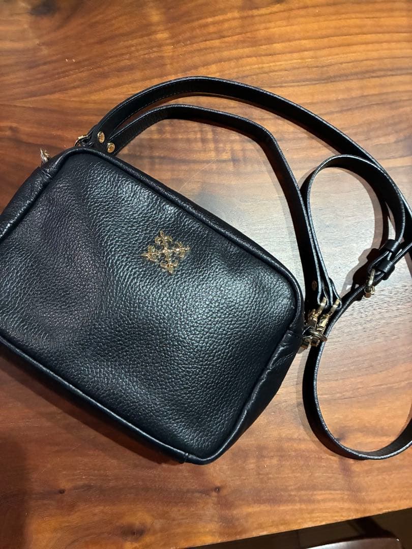 ラシットモノグラムプレートレザー2wayショルダー手提げトートバッグ