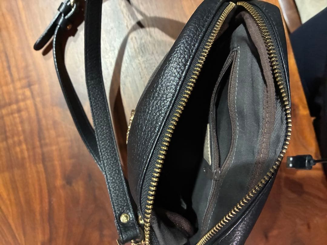 ラシットモノグラムプレートレザー2wayショルダー手提げトートバッグ