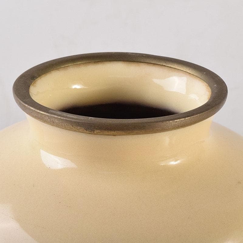 七宝焼　花文　花瓶　V　8090