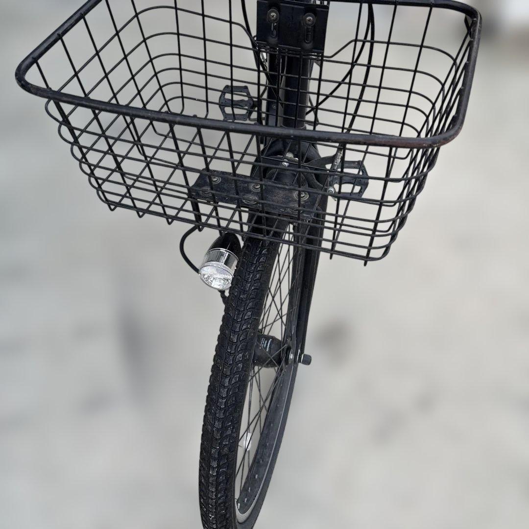 【レボルテ】シティサイクル ブラック バスケット付き