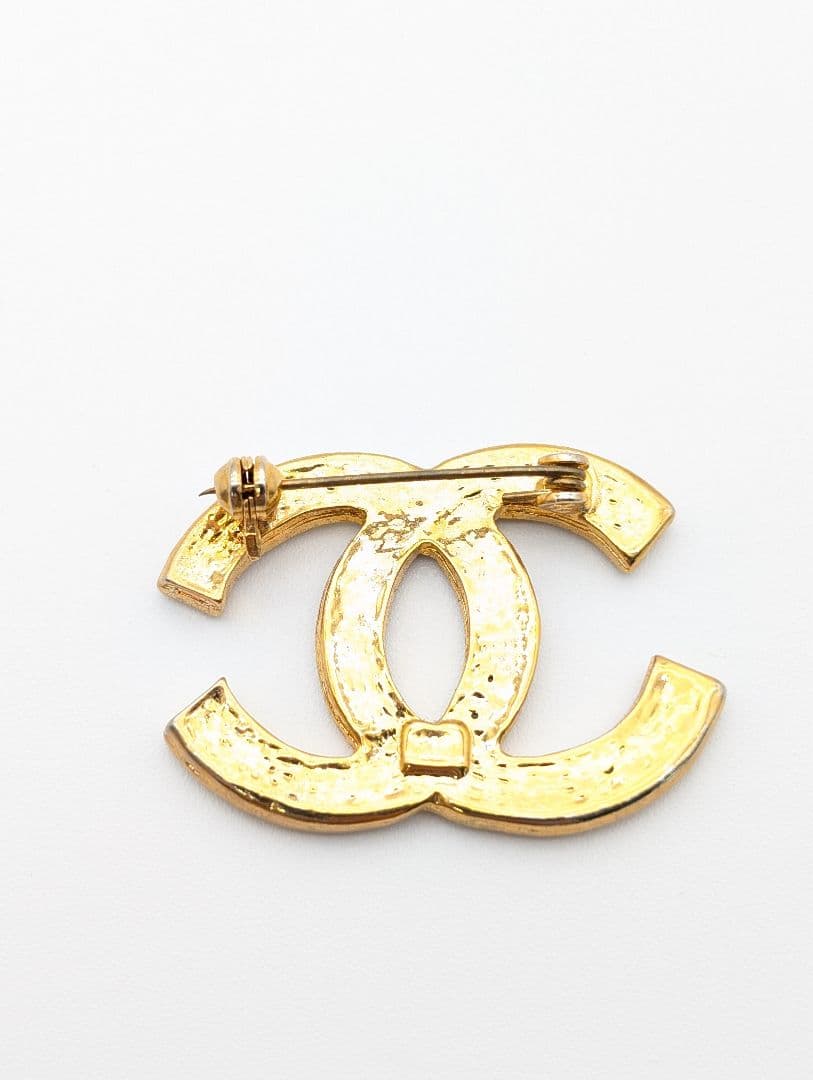 CHANEL　シャネル　ブローチ　ゴールド　ラインストーン　ココマーク