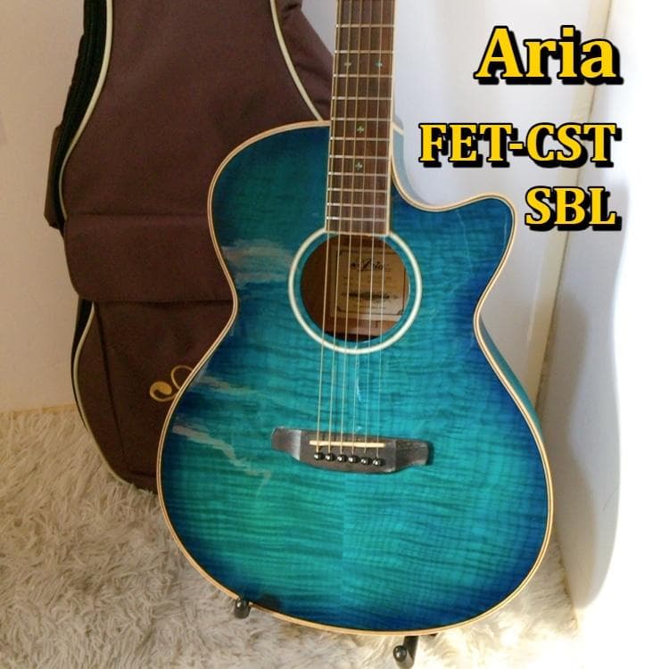 Aria FET-CST SBL エレアコ アコースティックギター 木目 アリア