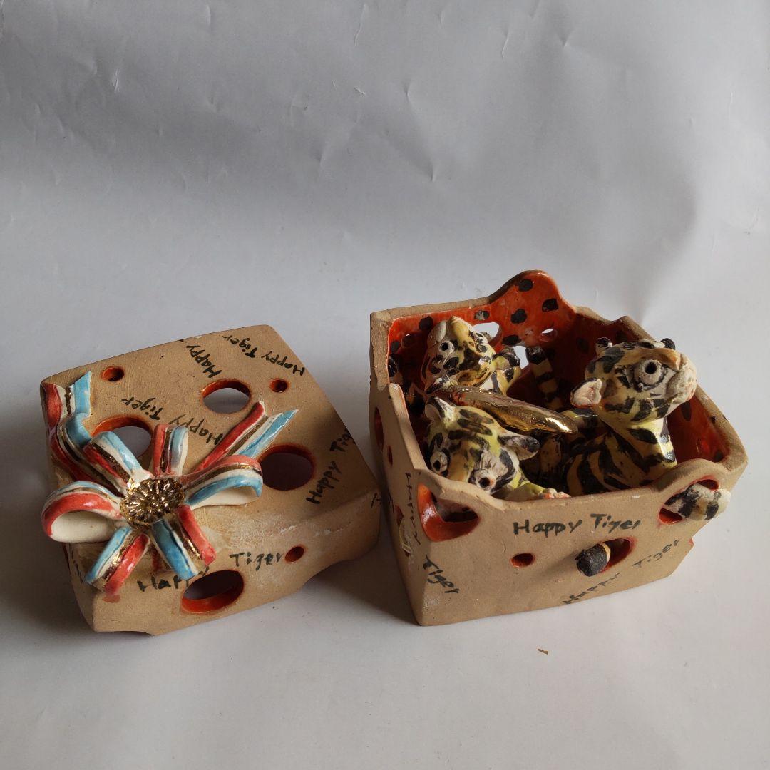 干支置物 前田晶子 作 寅 寅年 HappyTiger 2022 新品 未使用A