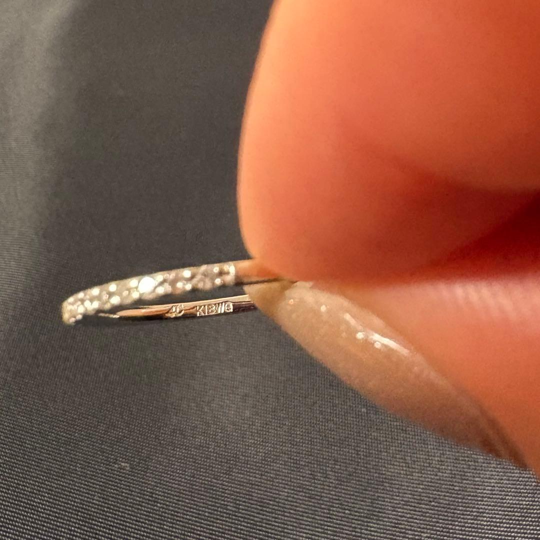 4℃ K18WG リング ハーフエタニティ　指輪　12号