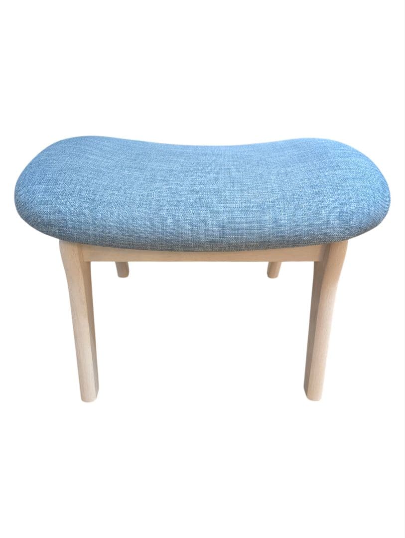 【美品】ニトリ オットマン ブルーグレー スツール NITORI