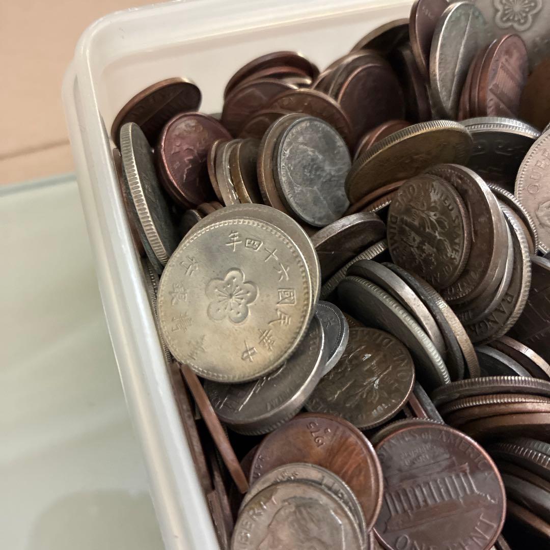 再度 大幅にお値下げしました！ 旧貨幣　外国　まとめ売り約3.5kg