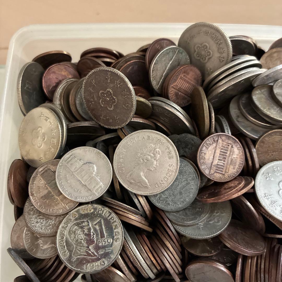 再度 大幅にお値下げしました！ 旧貨幣　外国　まとめ売り約3.5kg