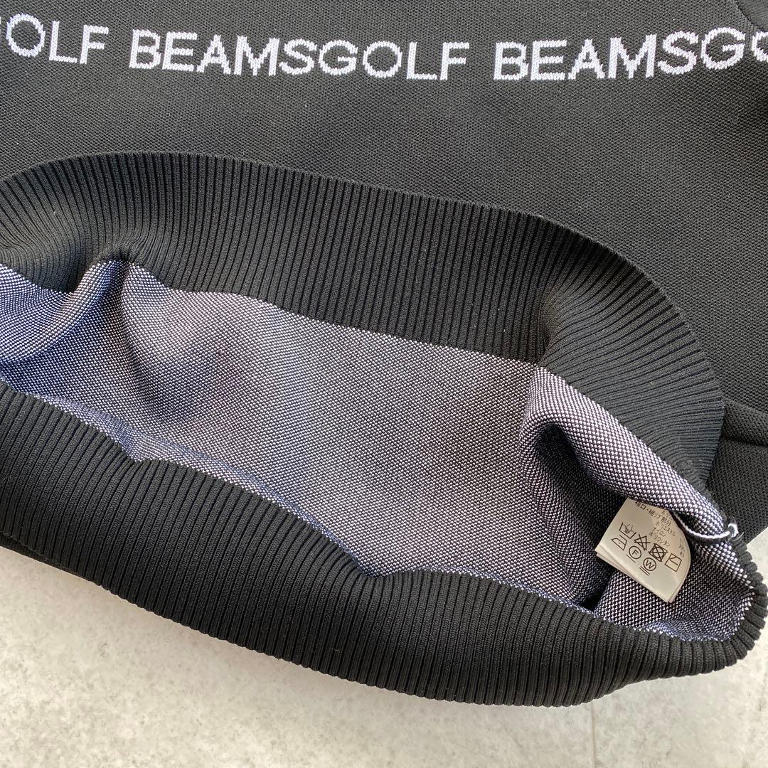BEAMS GOLF 襟付きロゴ　ジャガードニット　サイズ：Ｌ