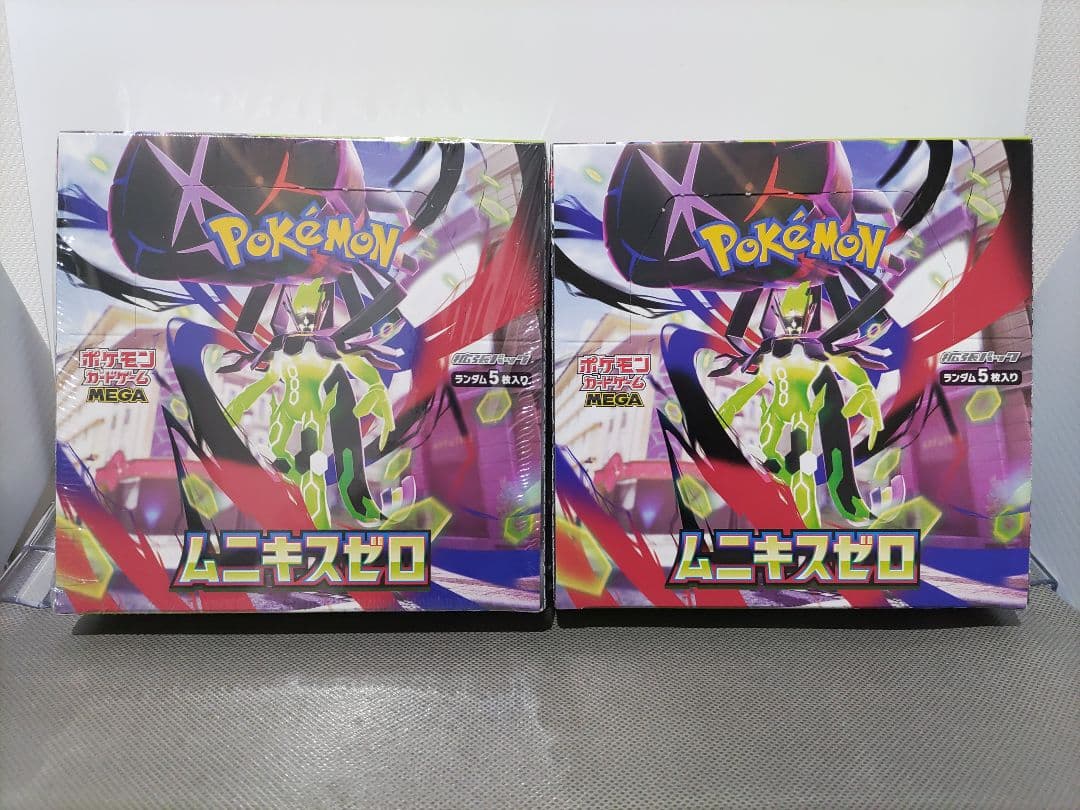 ポケモンカードゲームMEGA ムニキスゼロシュリンク付き&なし各1点計2ボックス