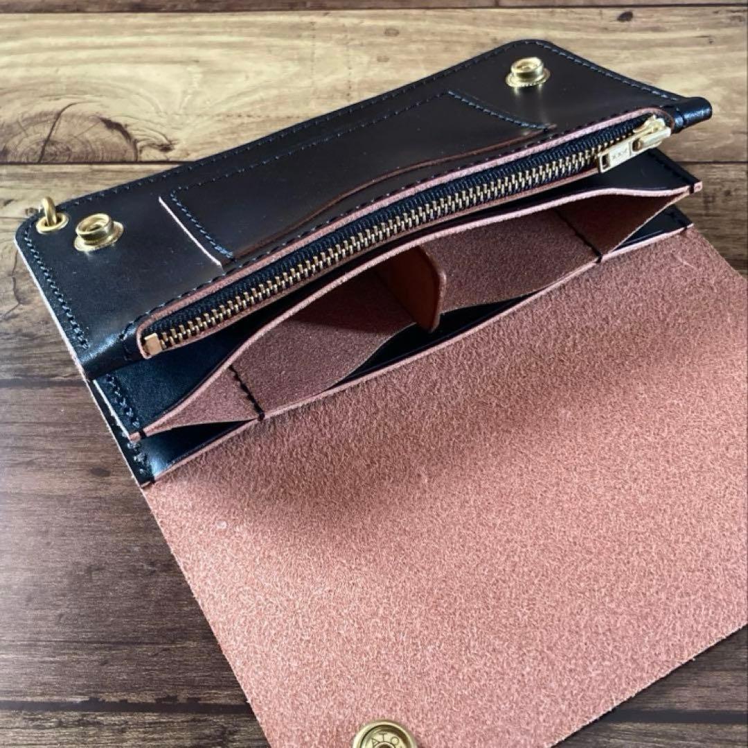 【T4】新喜皮革 ホースハイド トラッカーウォレット180（ロング）3層他