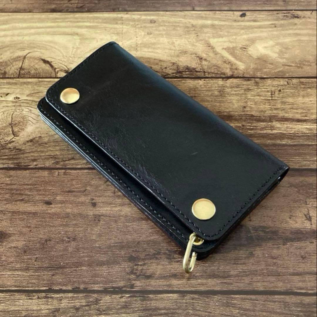 【T4】新喜皮革 ホースハイド トラッカーウォレット180（ロング）3層他