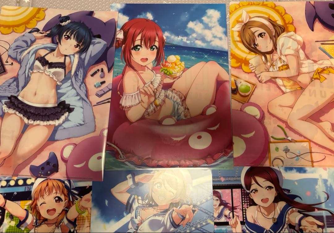 ラブライブ！サンシャイン！！電撃 クリアファイル マガジン 水着 ３種　特典