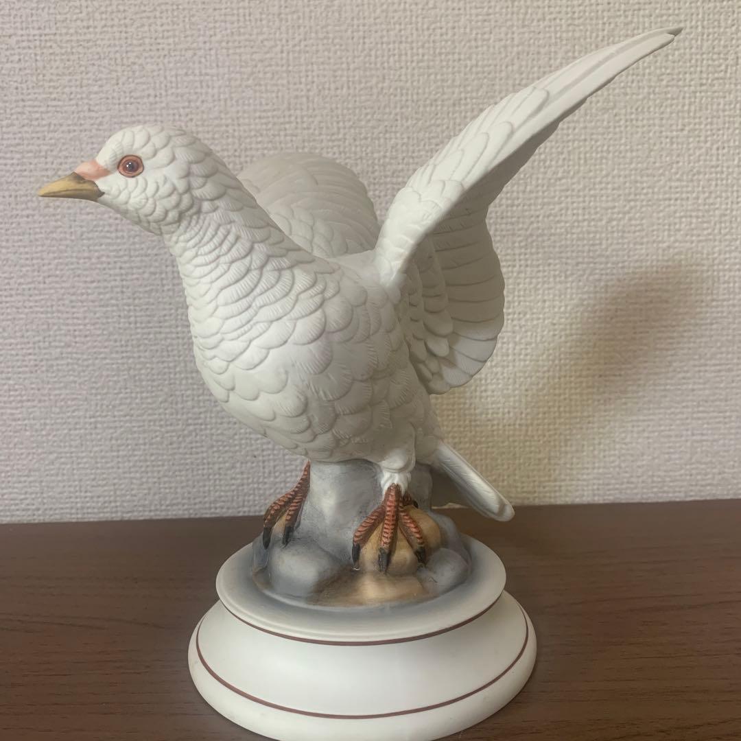 ハト　置物　鳩　陶磁器　日本製　White Dove by Andrea 現状品
