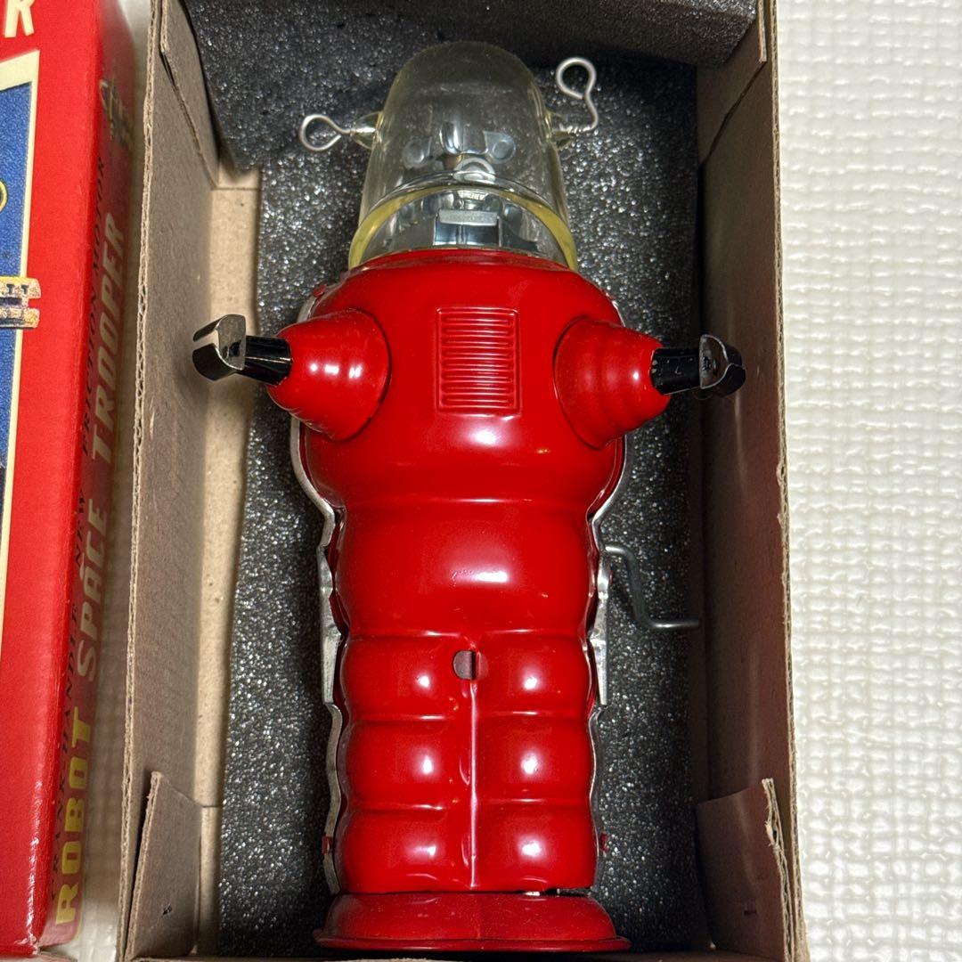 ロボット スペーストルーパー 赤　ブリキロボット