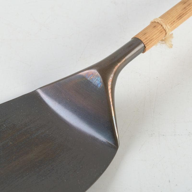 茶道具　古銅　一政堂造　伊藤政治　利休形　風炉灰匙　共箱　V　9497