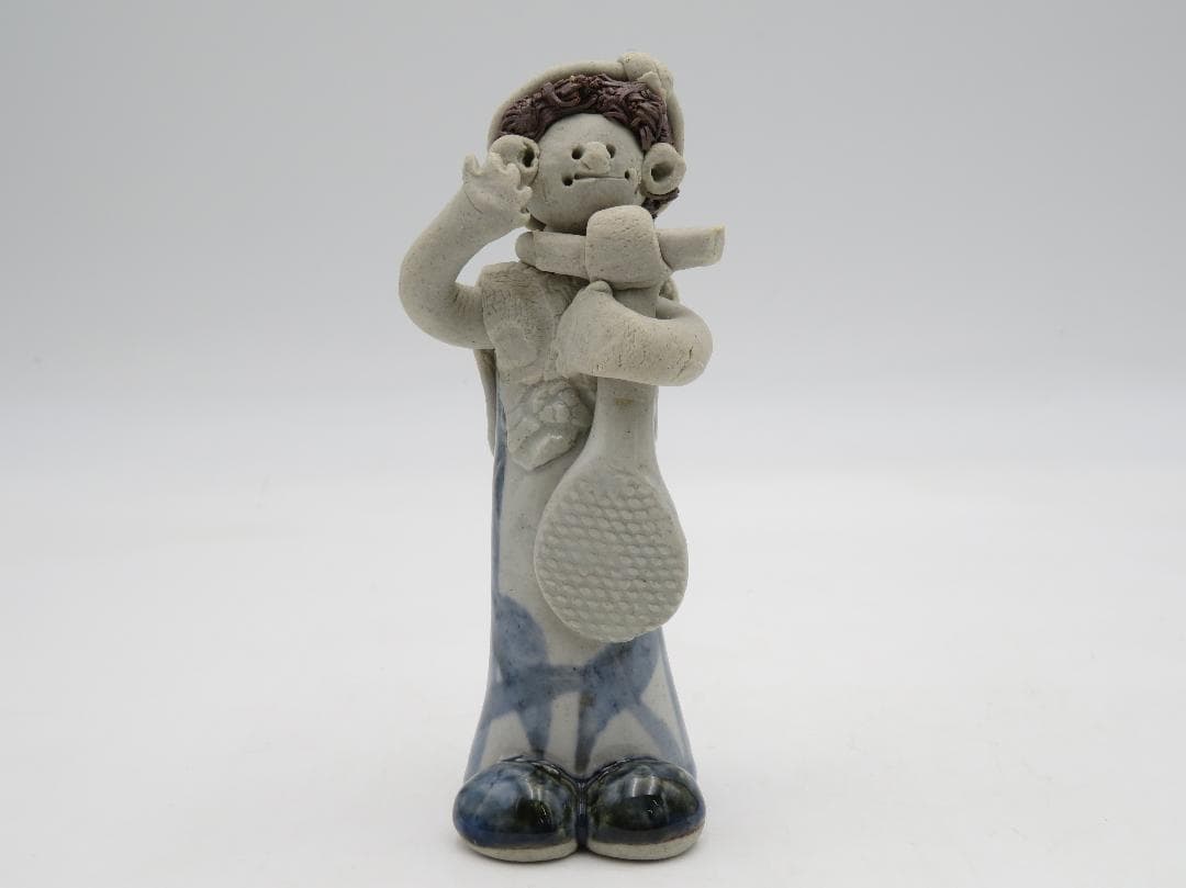 青芳人形 5点セット 陶器人形 森元青芳 砥部焼 オブジェ 置物 インテリア