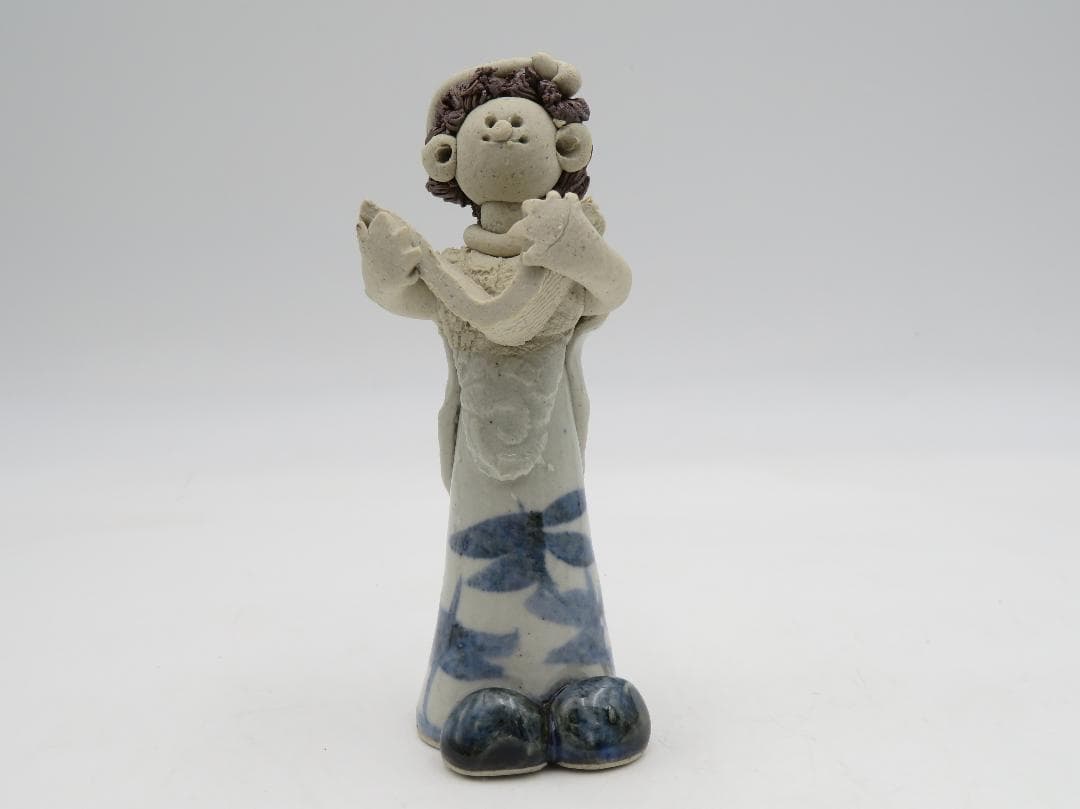 青芳人形 5点セット 陶器人形 森元青芳 砥部焼 オブジェ 置物 インテリア