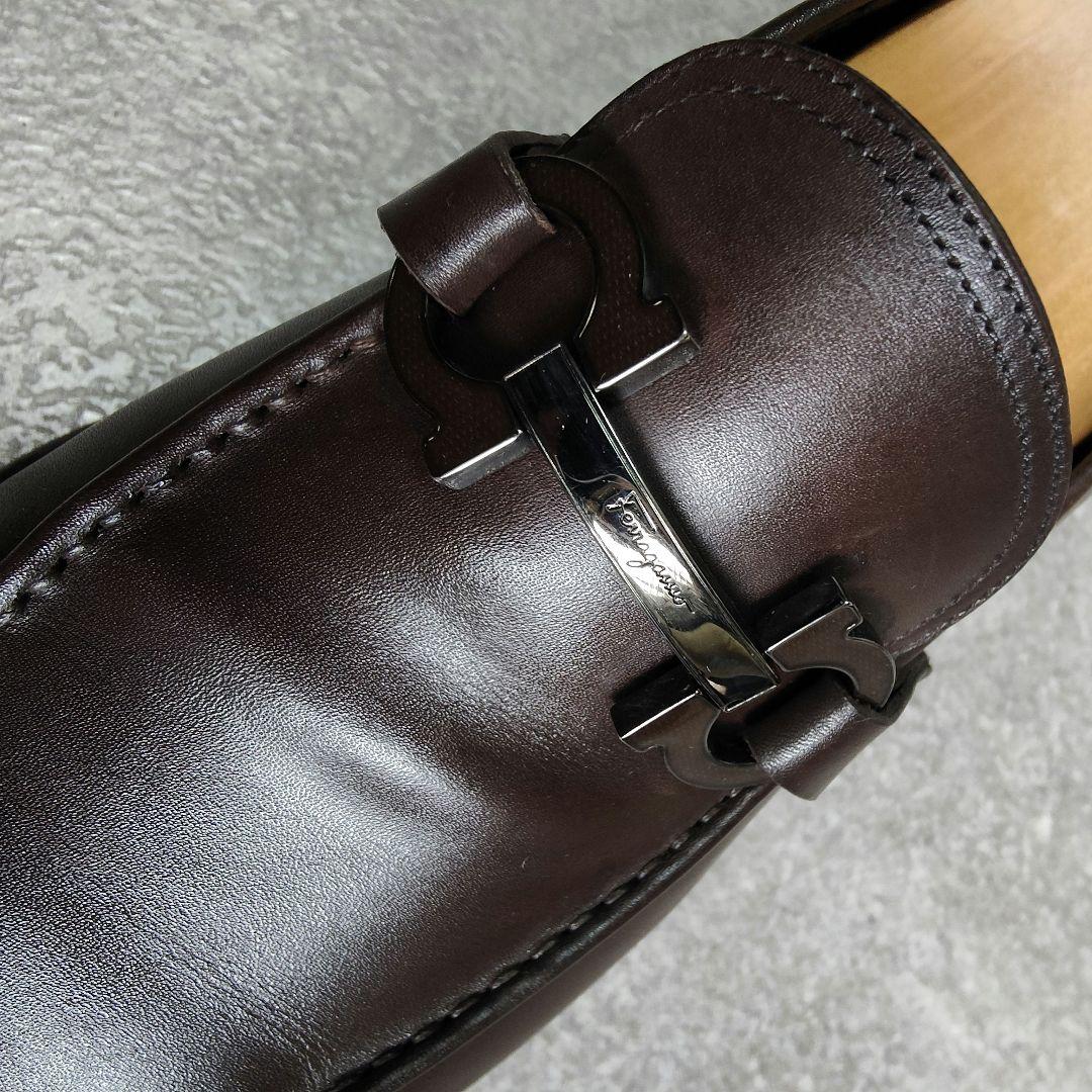 【Salvatore Ferragamo】ガンチーニ ビットローファー ブラウン