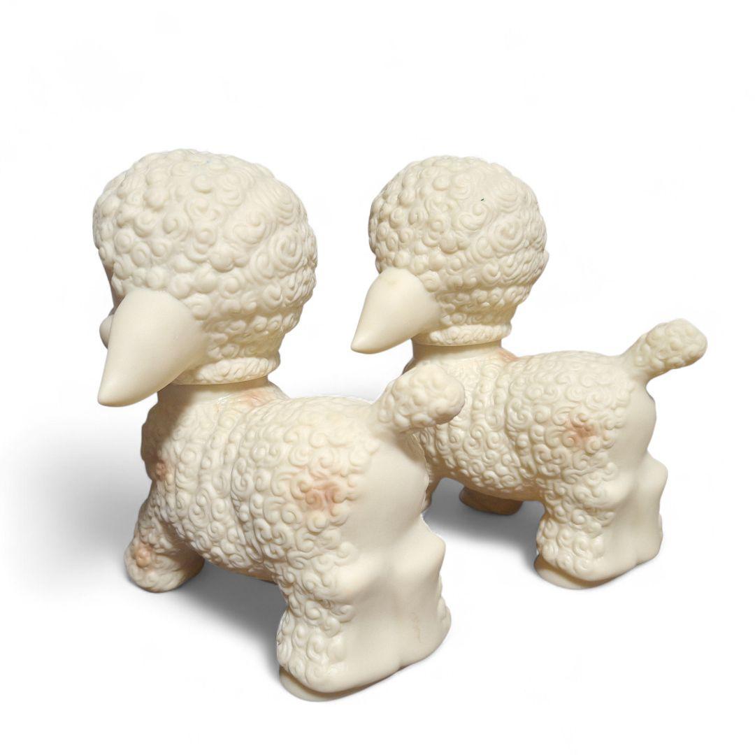 SUN RUBBER CO. 1955刻印 ひつじソフビ 2体 笛鳴る 16cm