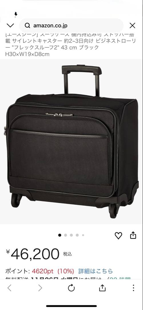 本日限定価格　エースジーン　スーツケース　2〜3日用