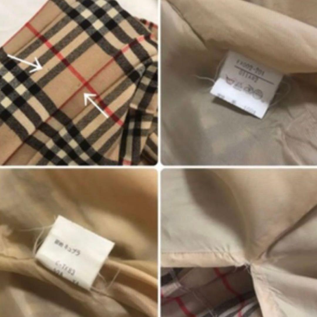 BURBERRY チェック柄 ウールプリーツスカート
