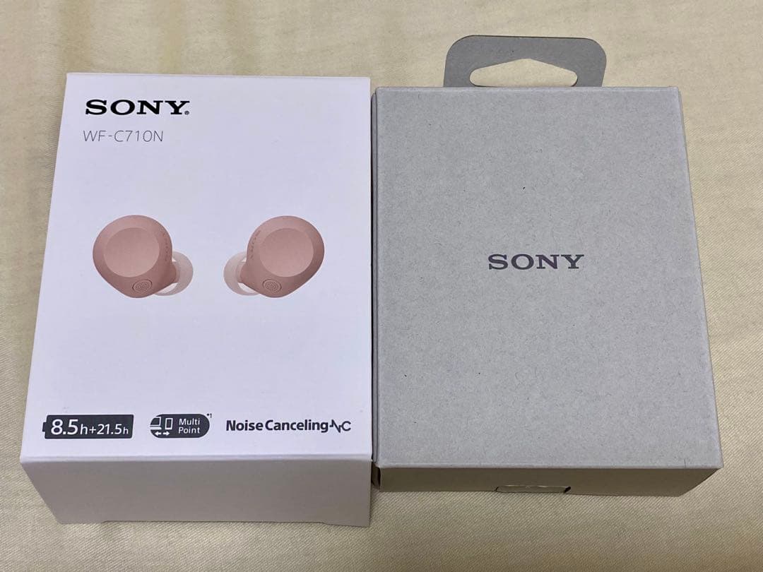 【値下げ】SONY WF-C710N ワイヤレスイヤホン ピンク 保証書付