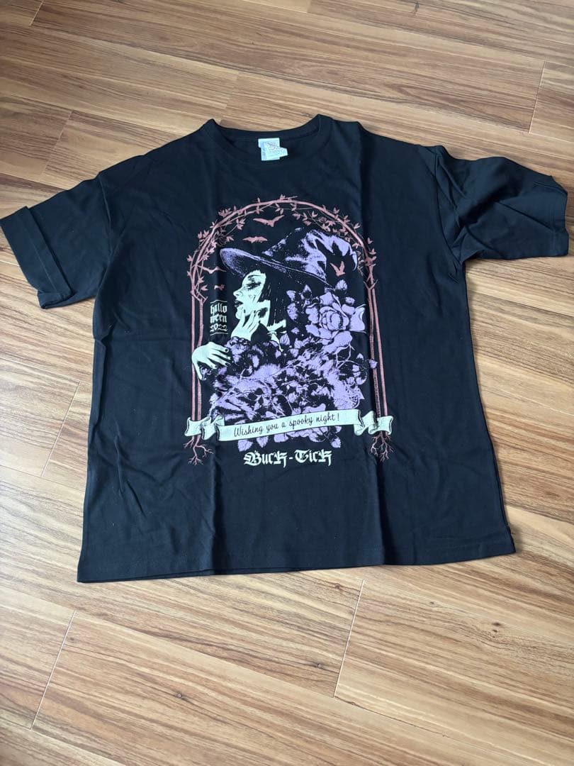 バクチク　2022ハロウィン　ビックTシャツ　 黒 スカルデザイン　サイズL