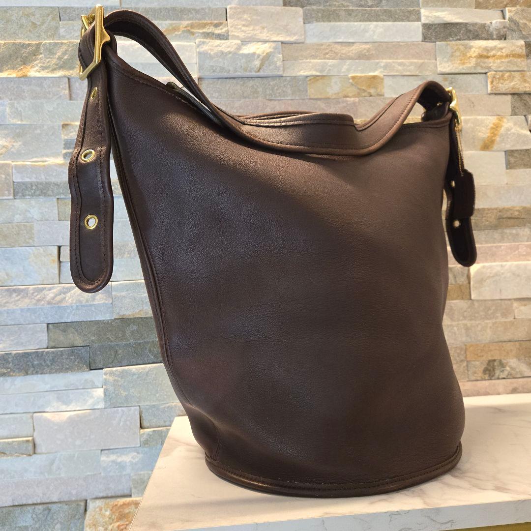 COACH　オールドコーチ　ショルダーバッグ　レザー　バケツ型　ワンショルダー