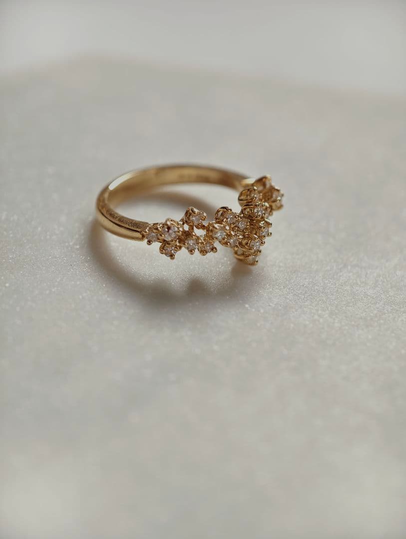 【美品】ダミアーニ ミモザ ダイヤ リング 750YG　サイズ51 Jp11号