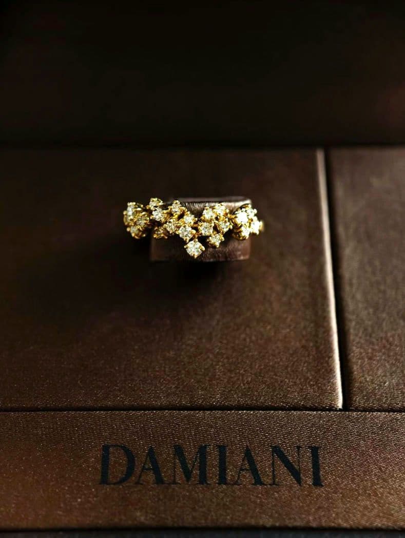 【美品】ダミアーニ ミモザ ダイヤ リング 750YG　サイズ51 Jp11号
