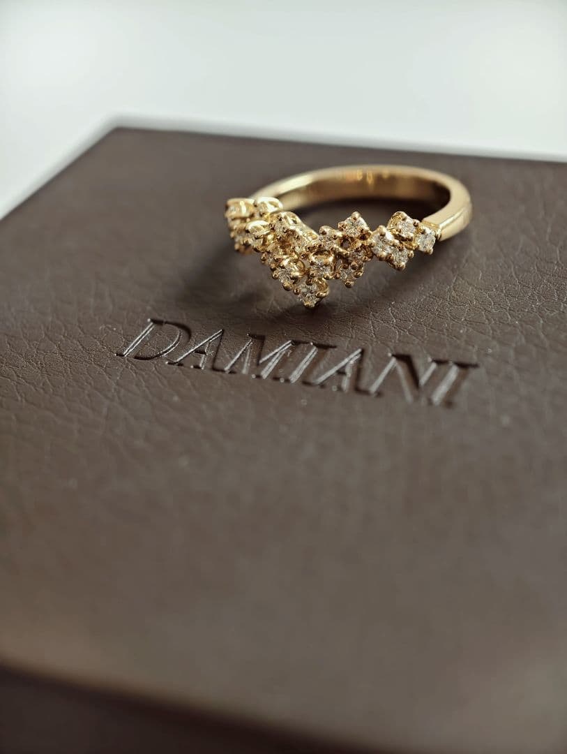 【美品】ダミアーニ ミモザ ダイヤ リング 750YG　サイズ51 Jp11号