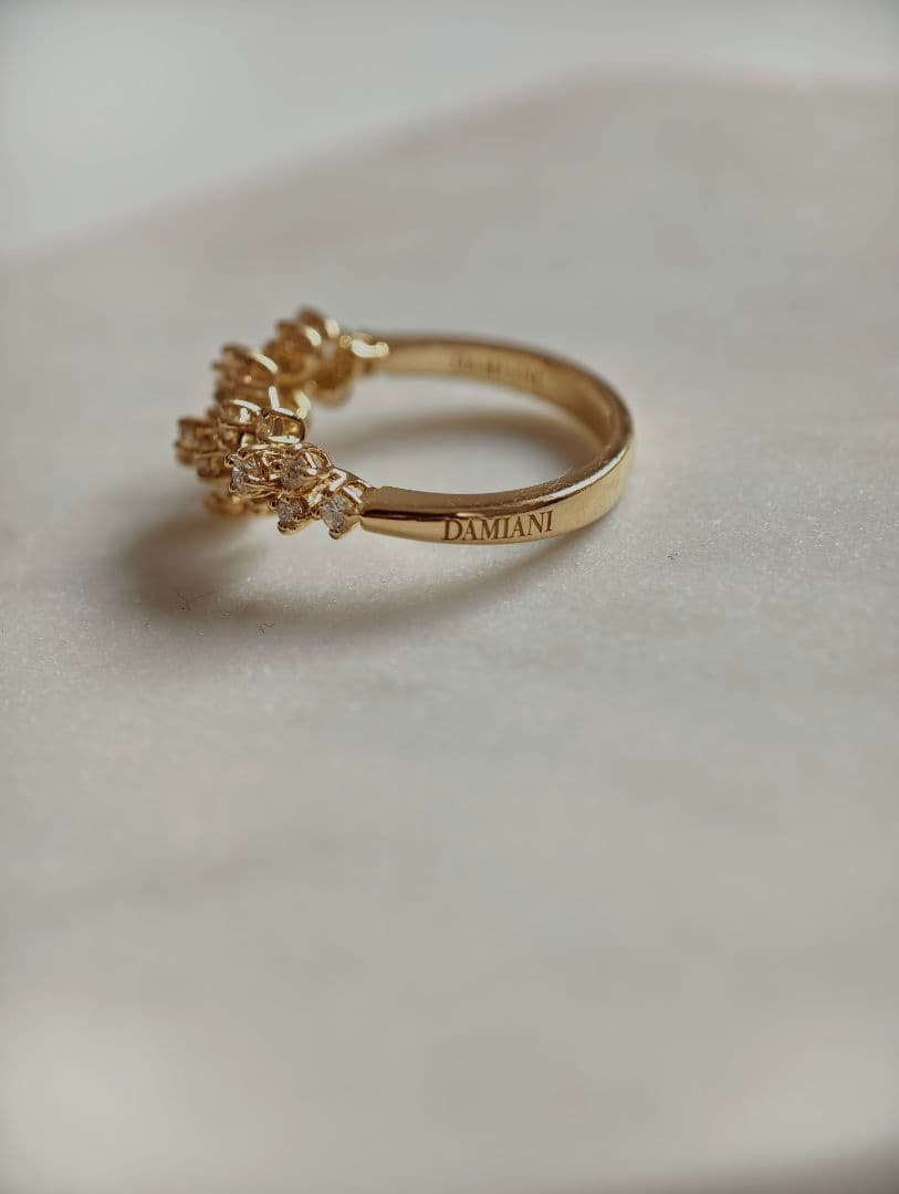 【美品】ダミアーニ ミモザ ダイヤ リング 750YG　サイズ51 Jp11号