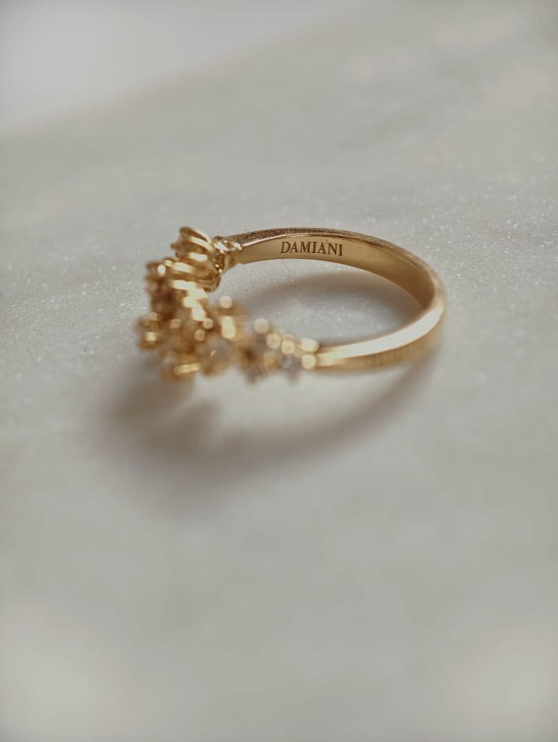 【美品】ダミアーニ ミモザ ダイヤ リング 750YG　サイズ51 Jp11号