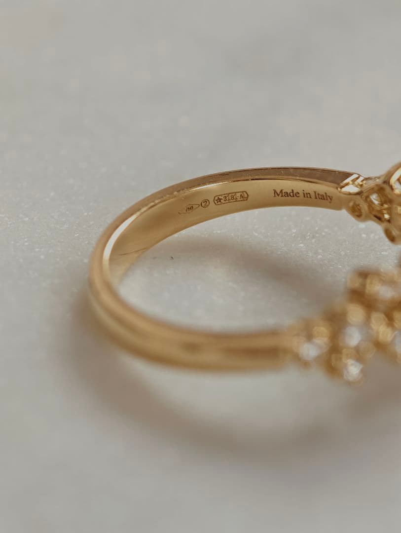 【美品】ダミアーニ ミモザ ダイヤ リング 750YG　サイズ51 Jp11号