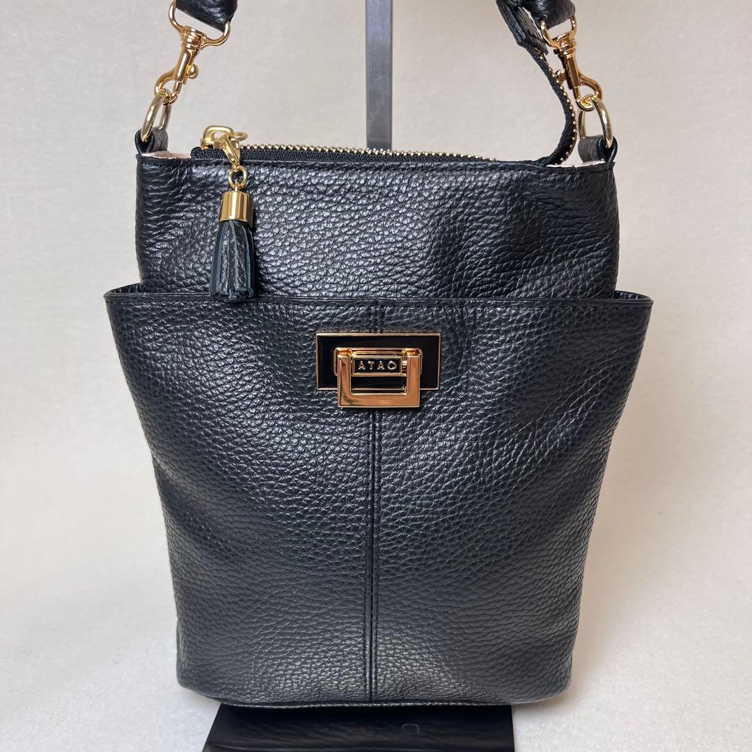 ☆未使用級☆ ATAO アタオ ホリデー ショルダーバッグ ブラック 2way
