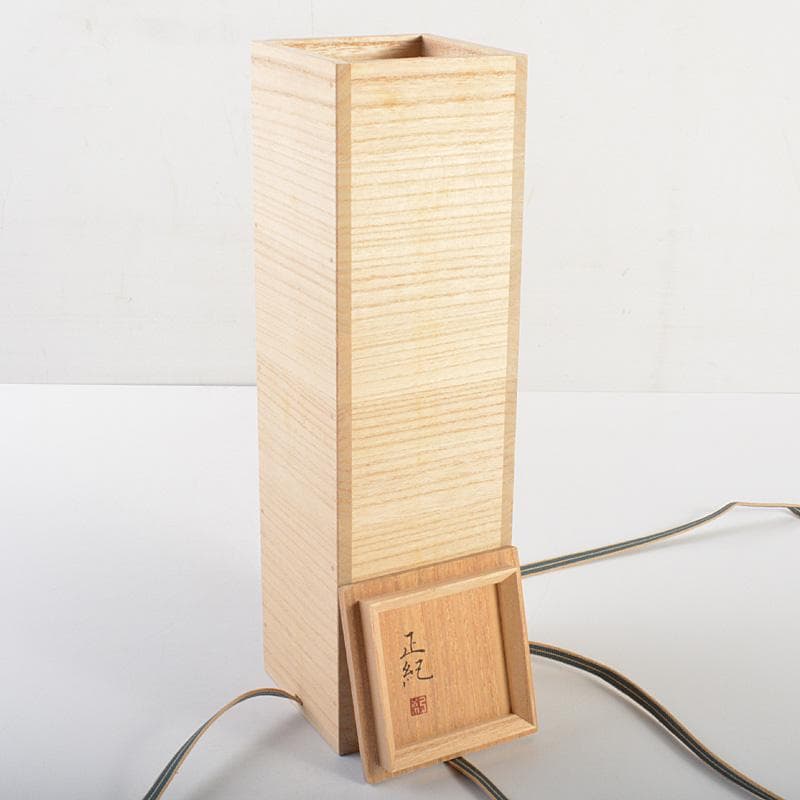 高岡銅器　須賀正紀造　蝋型鋳銅　素文耳付花生　花器　共布共箱　C　R7485