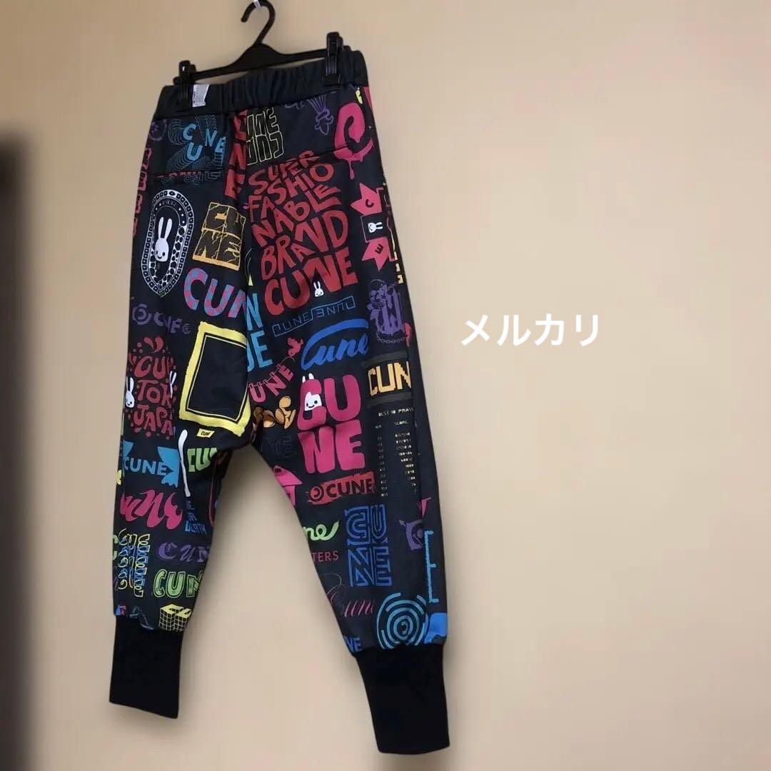 キューン　30thANNIV ロゴたくさんサルエルパンツ　サイズ2