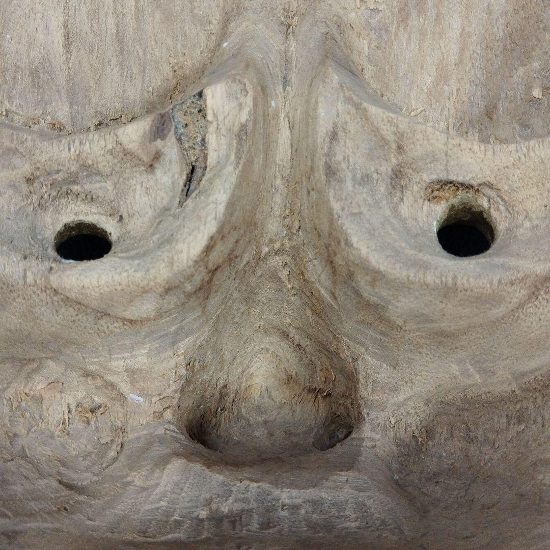 【迫力の神楽面 】般若面 木彫 敏秋作✨【ガハハ本舗お宝倉庫市】