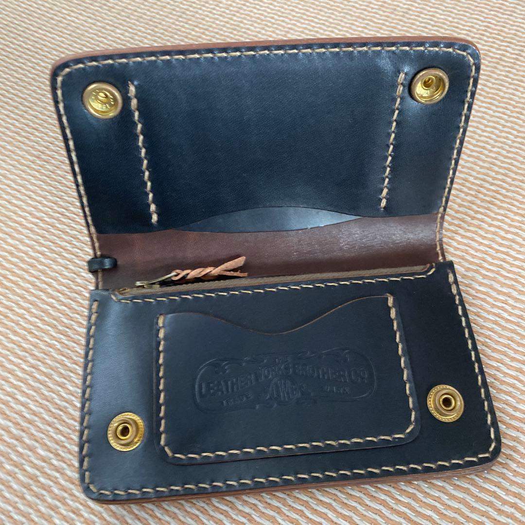 レザーワークスブラザー　ミドルトラッカーウォレット2層