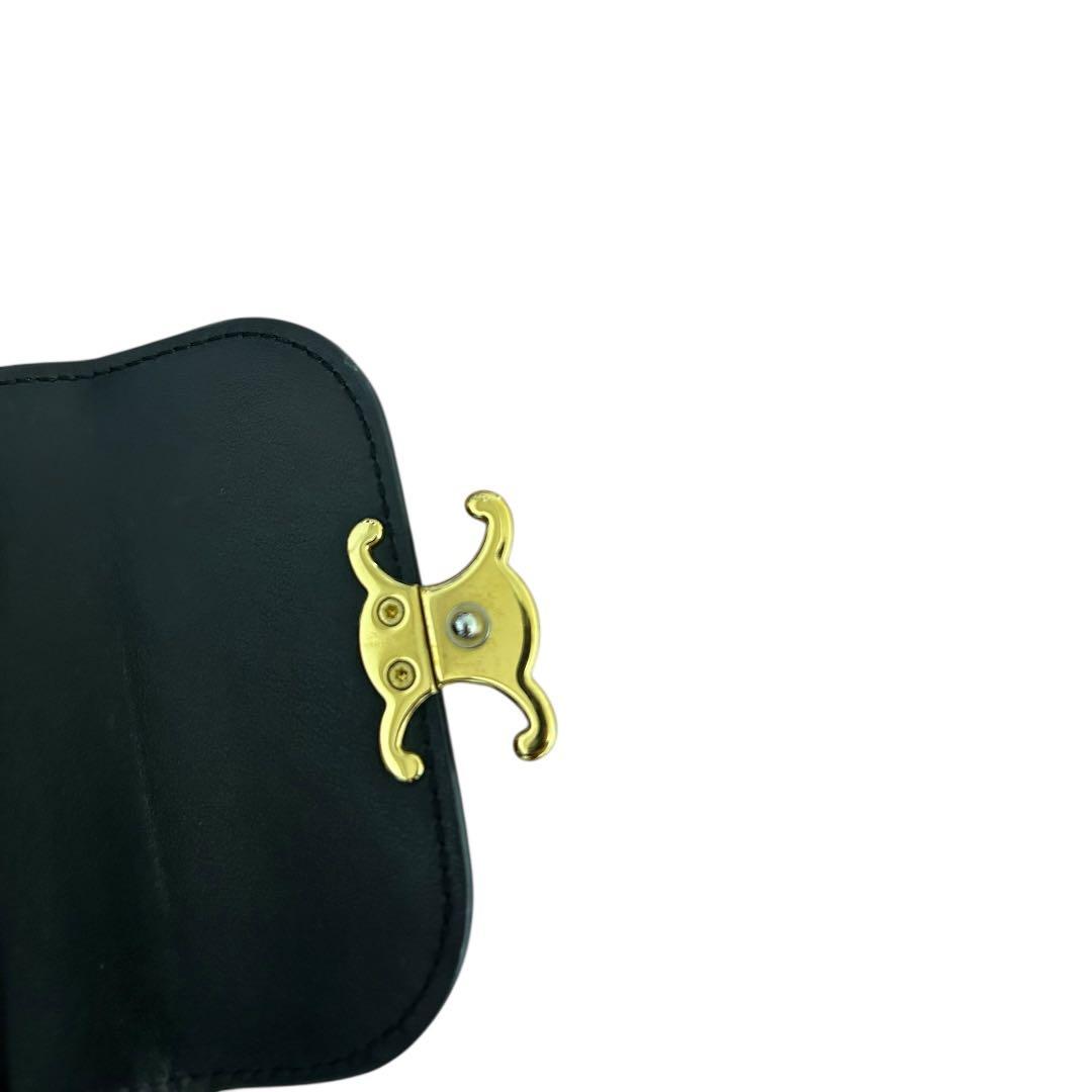 CELINE セリーヌ　トリオンフ　カーフスキン　三つ折り　財布　ミニ財布