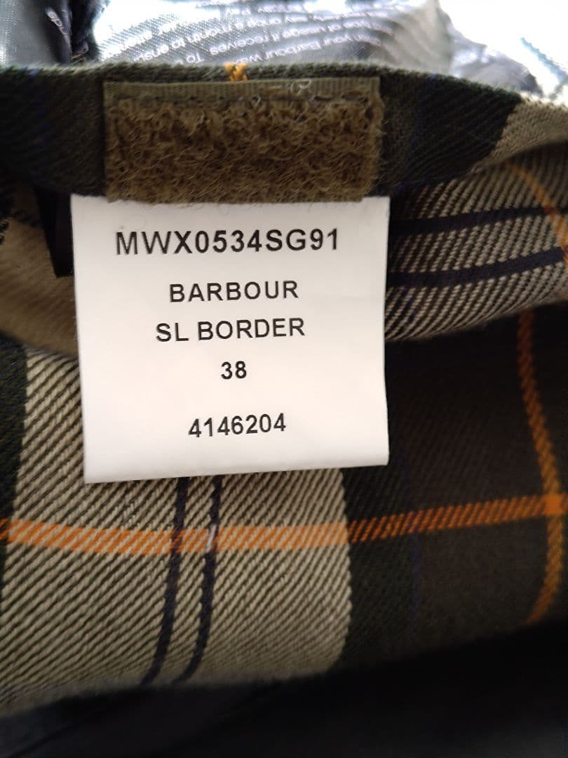 Barbour BORDER ボーダー SL 38 美品　ピンバッジ付き